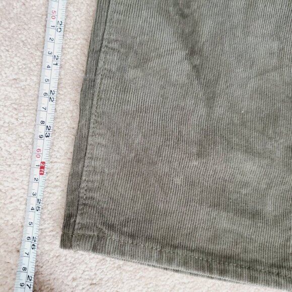 Gap Vintage Slim Straight Highrise Corduroy Forest Green Crop Ankle Jeans 28 - Picture 8 of 9